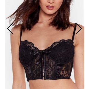 Black lace bralette